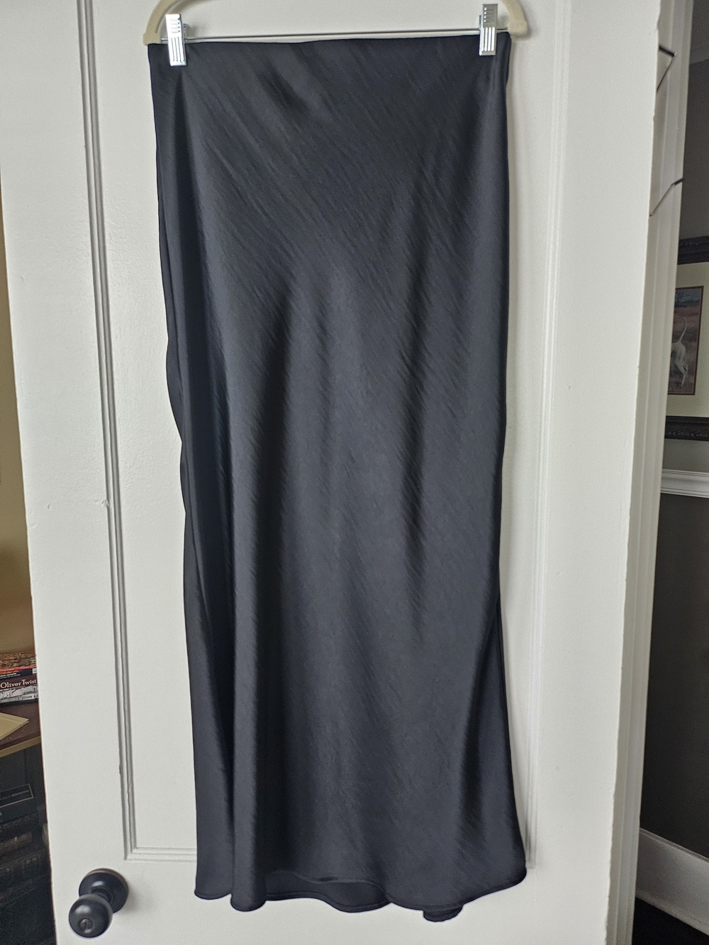 NWOT a new day Black Satin Maxi Skirt